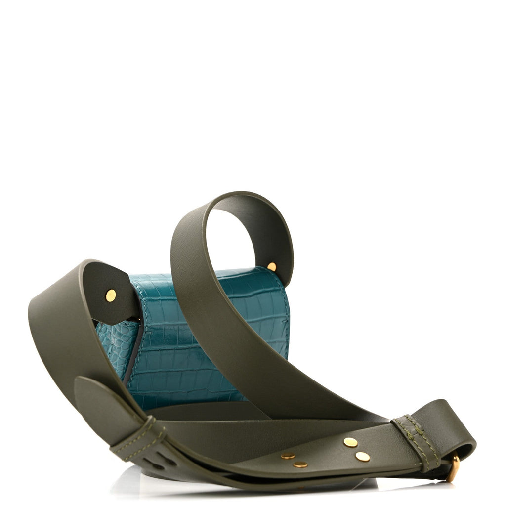 Alligator Bridle Micro Satchel Turquoise