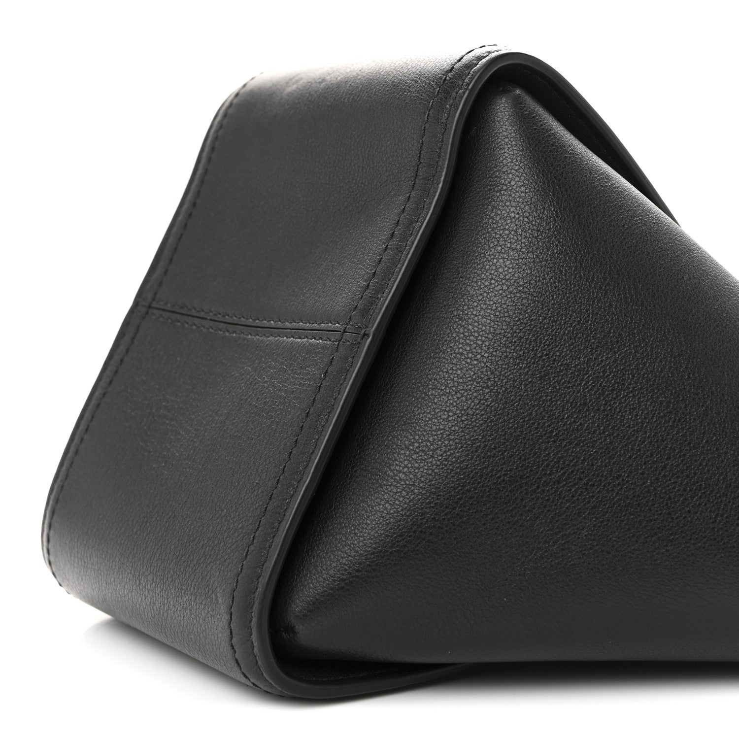 Silky Calfskin Mini Rider's Top Handle Bag Black