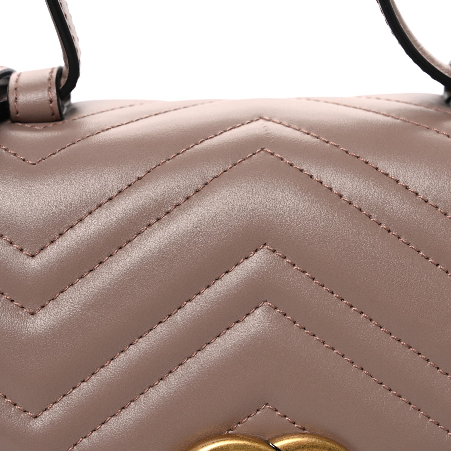 Calfskin Matelasse Small GG Marmont Top Handle Shoulder Bag Porcelain Rose