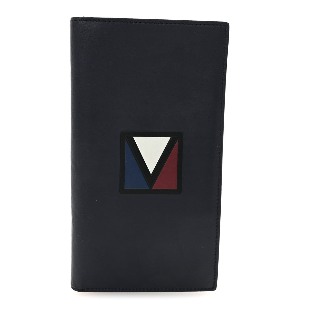 Smooth Calfskin America's Cup Organizer Wallet  Navy