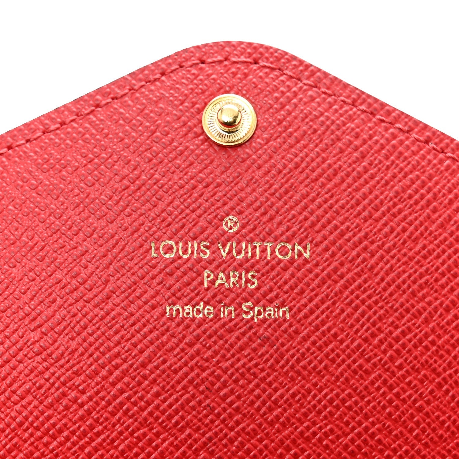 Damier Ebene Josephine Wallet Red