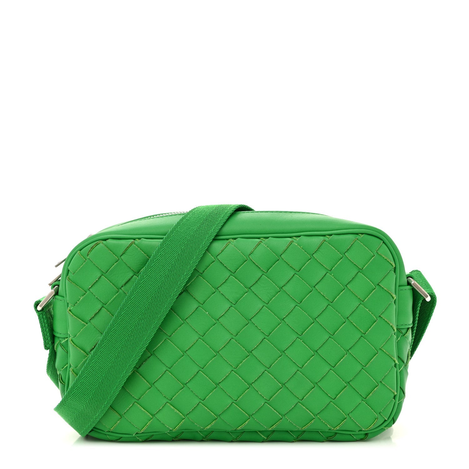 Calfskin Intrecciato Small Camera Bag Parakeet