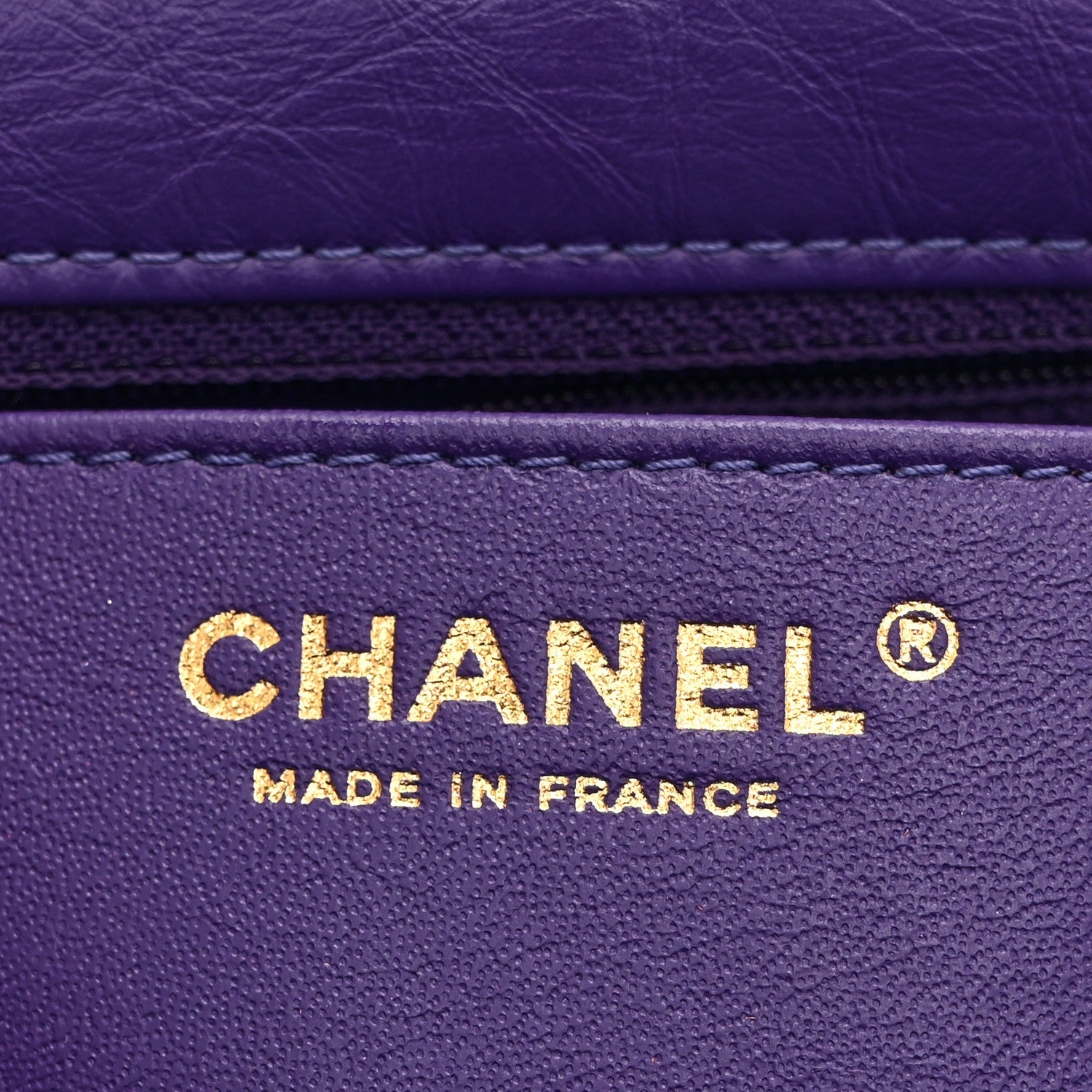 Aged Calfskin Quilted 2.55 Reissue Mini Flap Purple