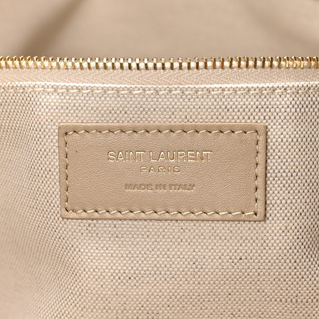 Nubuck Suede Quilted Maxi Icare Shopping Tote Safari Beige