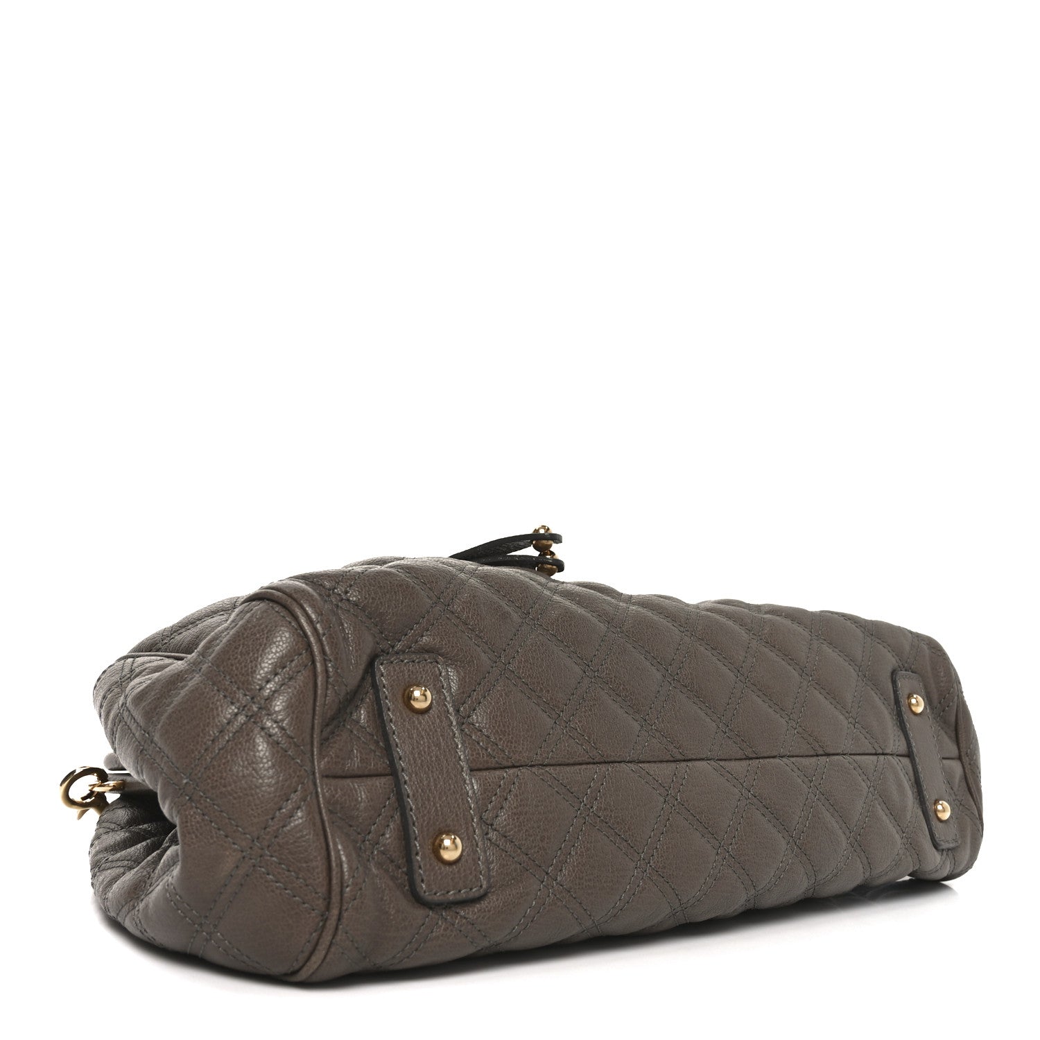 Calfskin Quilted Stam Brown
