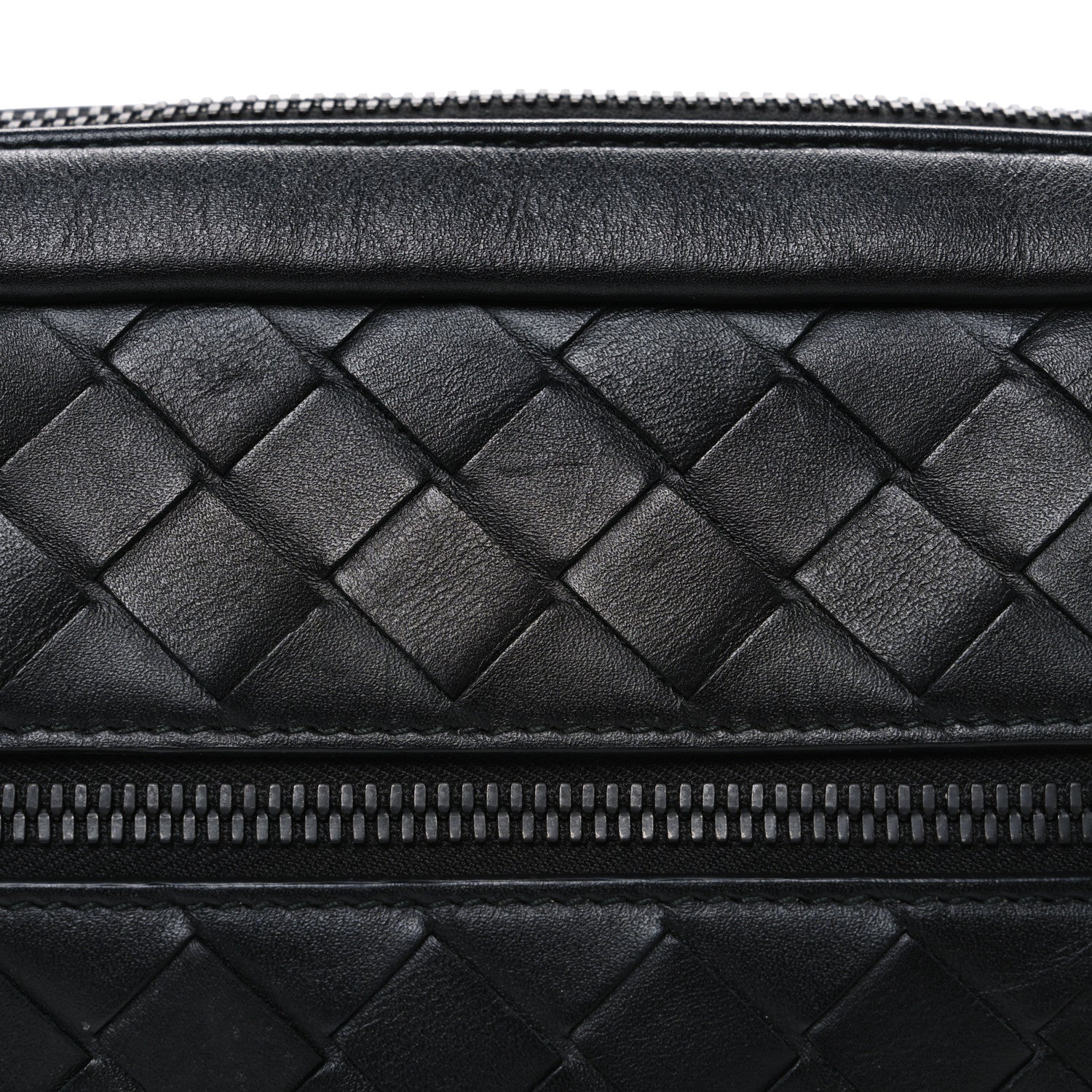 Nappa Intrecciato Belt Bag Black