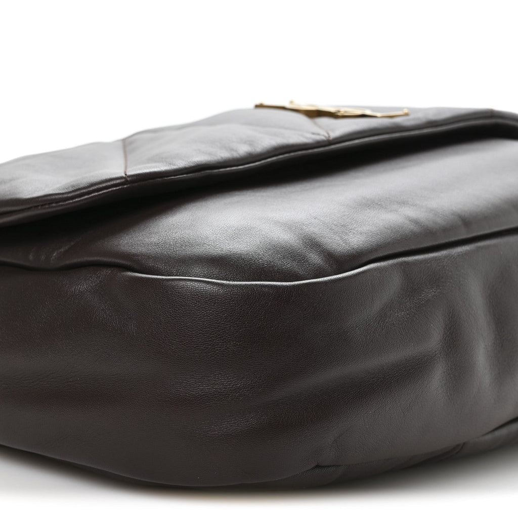 Lambskin Matelasse Monogram Large Jamie 4.3 Dark Sweet Chocolate