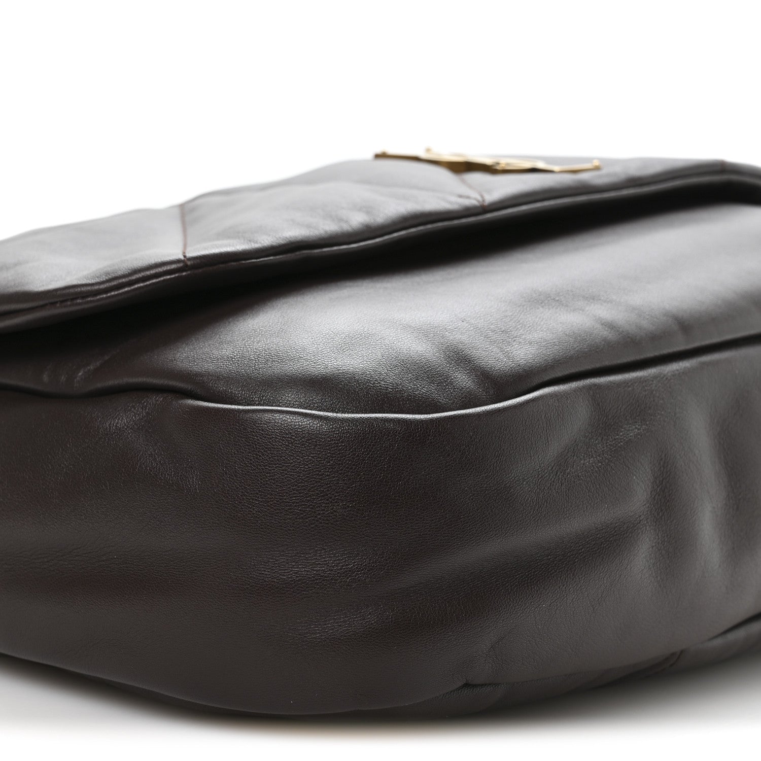 Lambskin Matelasse Monogram Large Jamie 4.3 Dark Sweet Chocolate