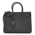 Grained Calfskin Baby Sac De Jour Coal