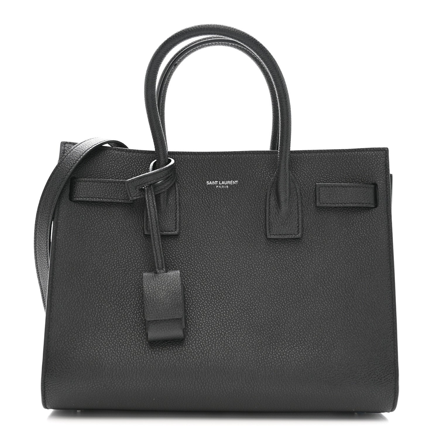 Grained Calfskin Baby Sac De Jour Coal