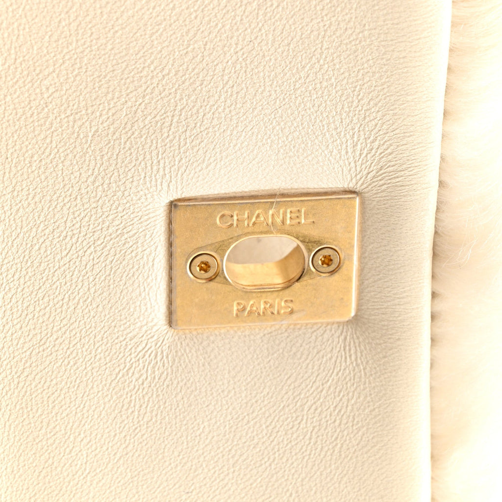 Fantasy Fur CC Mini Flap Bag White