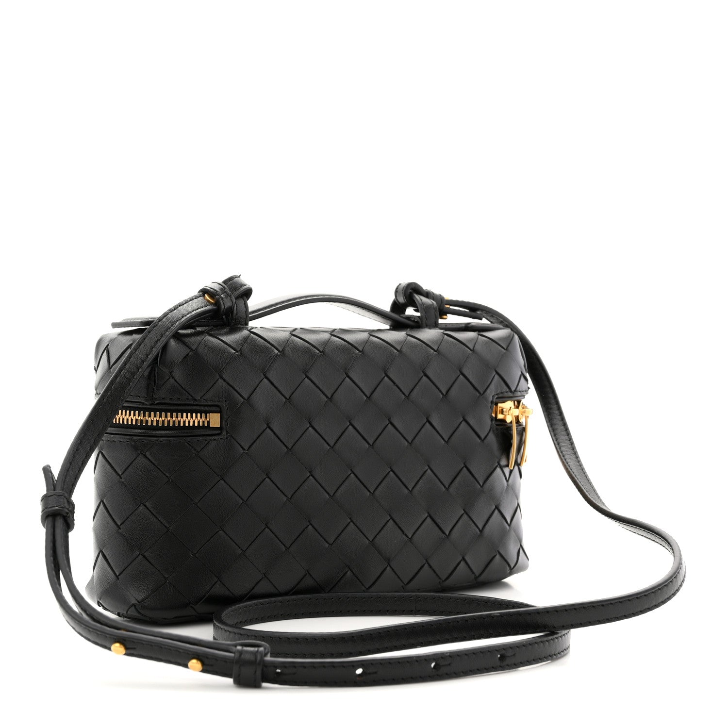 Calfskin Intrecciato Bang Bang Vanity Case Black
