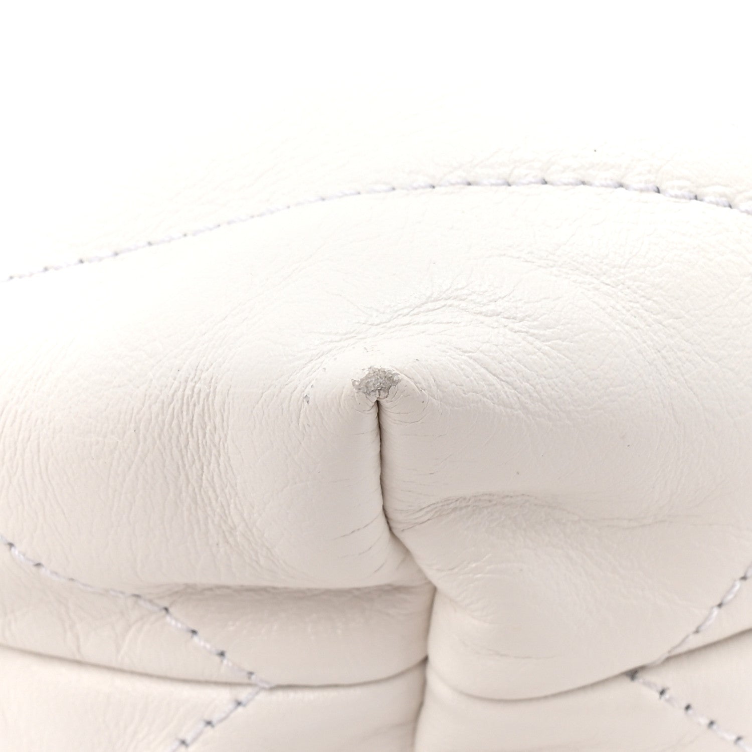 Shiny Calfskin Quilted Small Chanel 22 White