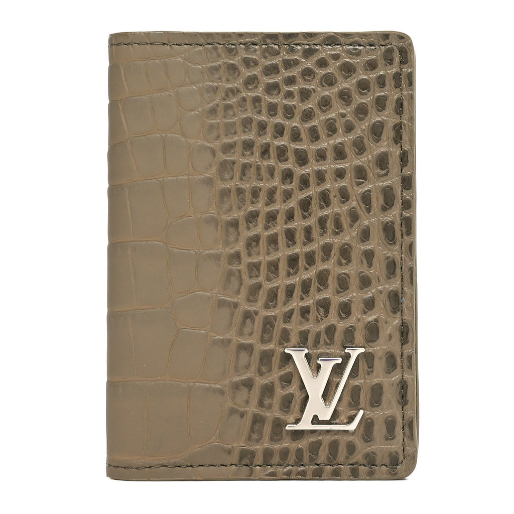 Crocodile Pocket Organizer Sage Green