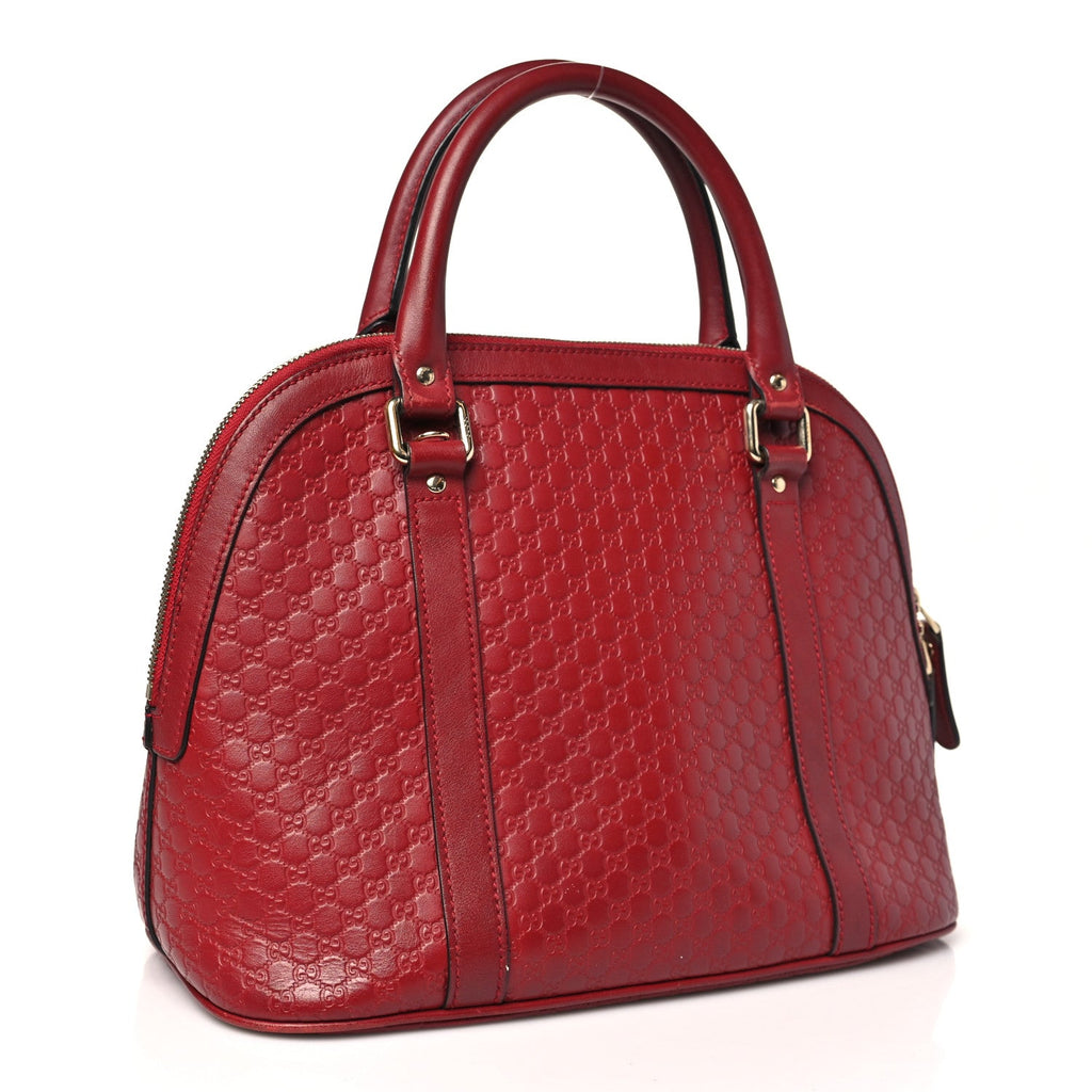 Microguccissima Medium Dome Bag Red