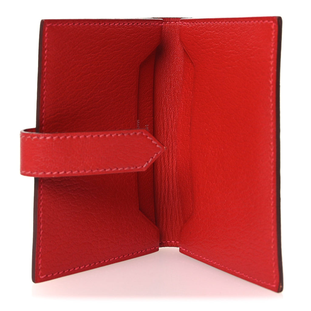 Chevre Mysore Bearn  Holder Wallet Rouge Casaque