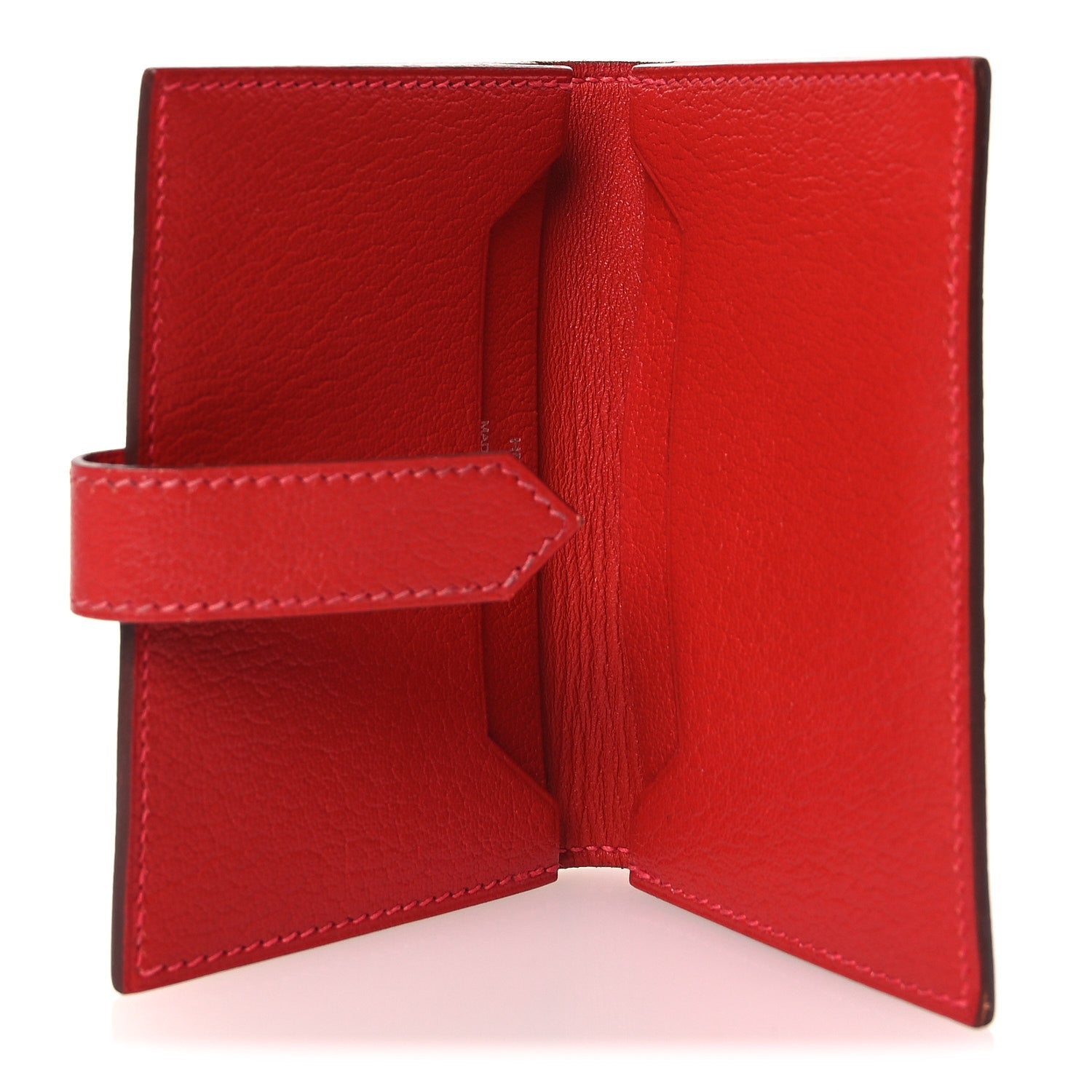 Chevre Mysore Bearn  Holder Wallet Rouge Casaque