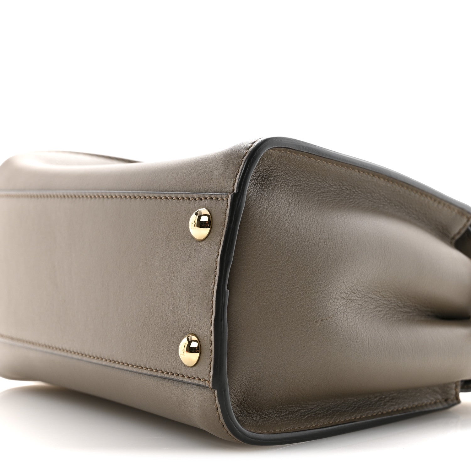 Vitello Seta Canvas FF Embroidered Mini Peekaboo Iconic Satchel Tartufo