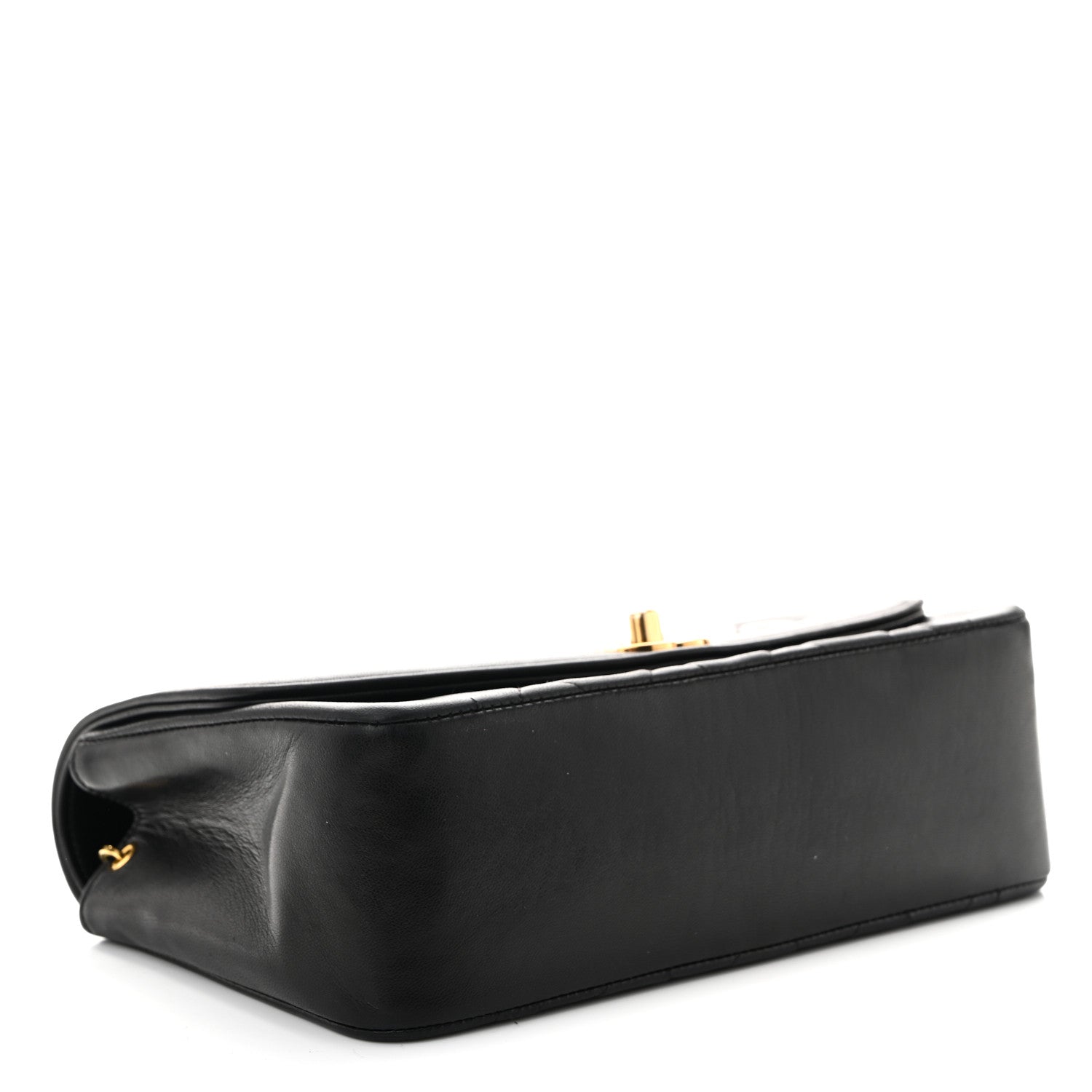 Lambskin Quilted Small Single Flap Black