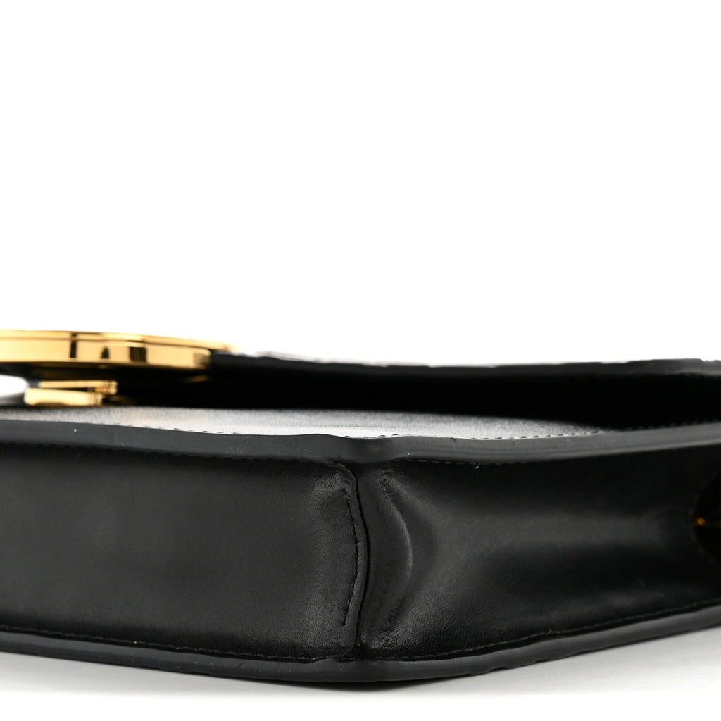 Vitello Cruise F is Fendi Bi-Color FF 1974 Embossed Medium Envelope Wallet On Chain Black Maya