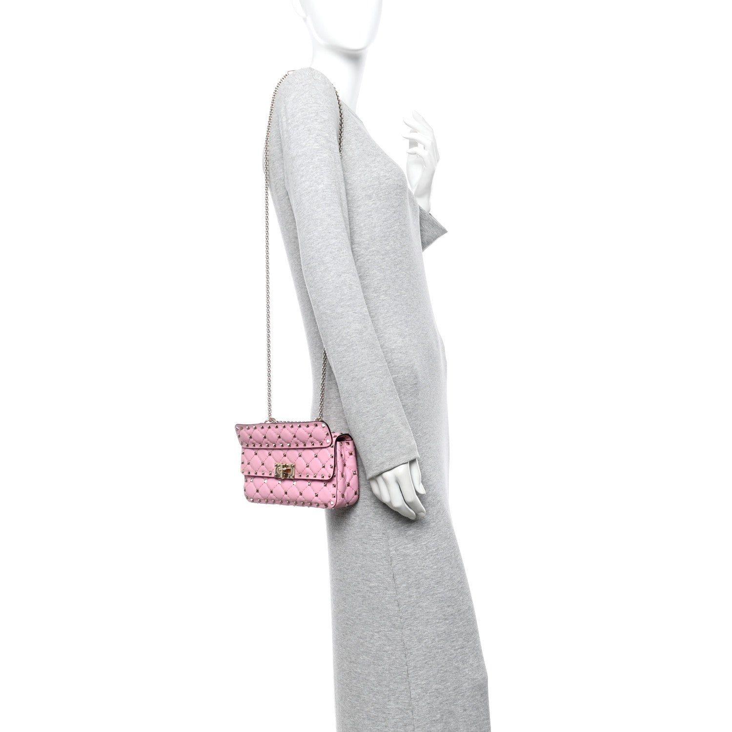 Nappa Small Rockstud Spike Shoulder Bag Giacinto