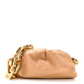 Calfskin Teen Chain Pouch Almond