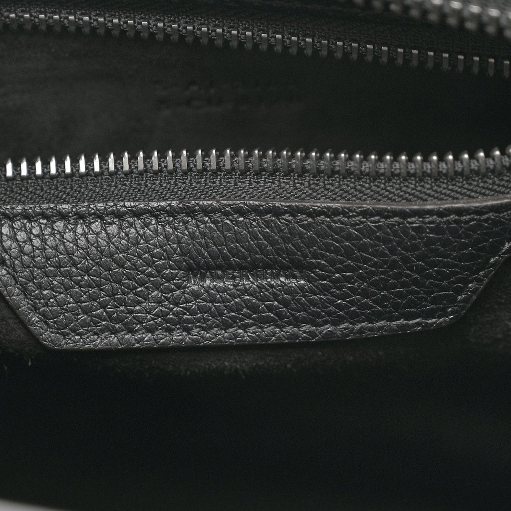 Drummed Calfskin Micro Luggage Black