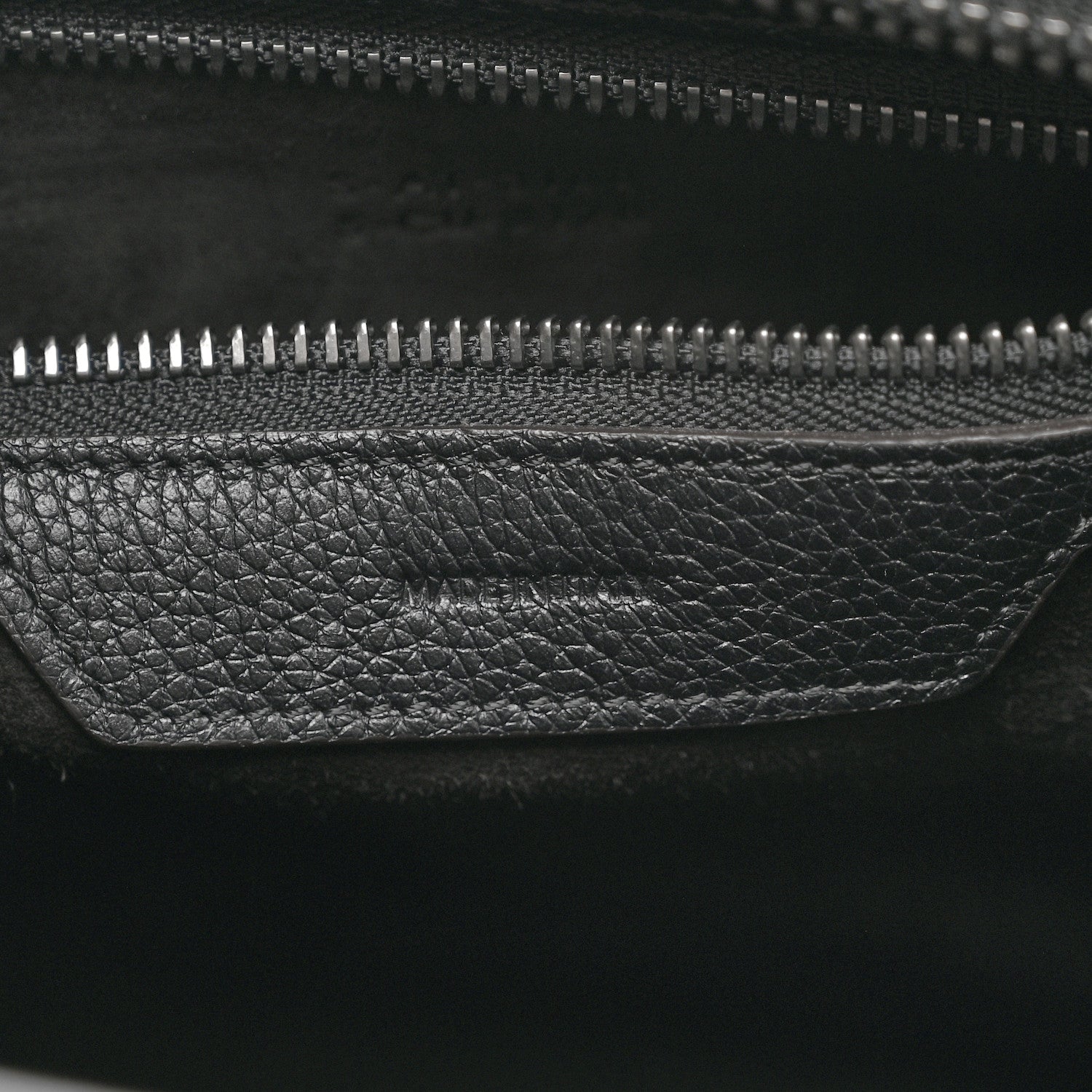 Drummed Calfskin Micro Luggage Black