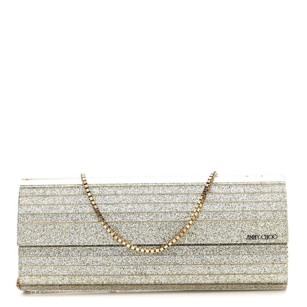 Acrylic Glitter Sweetie Clutch Champagne