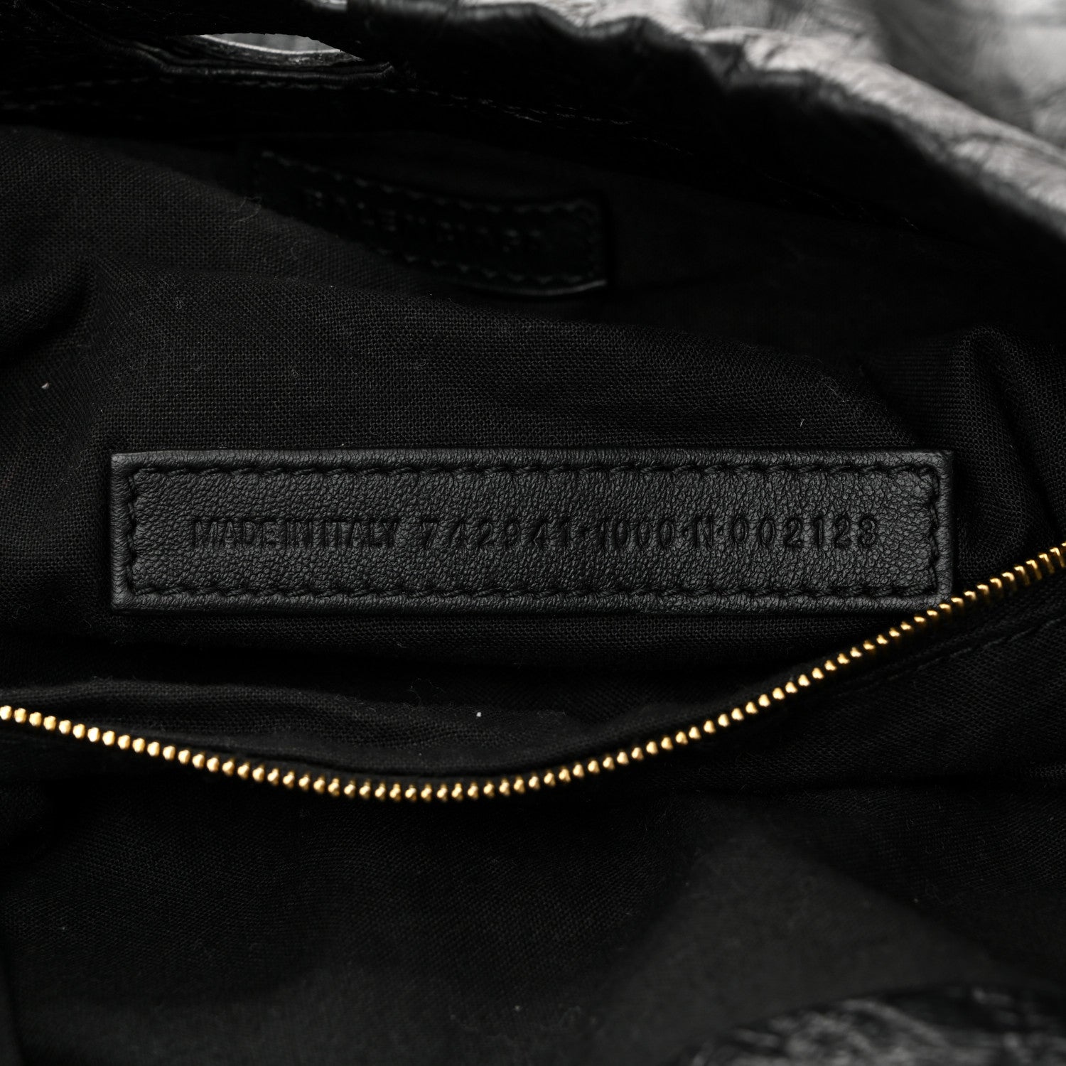 Crushed Calfskin Crush Medium Chain Tote  Black