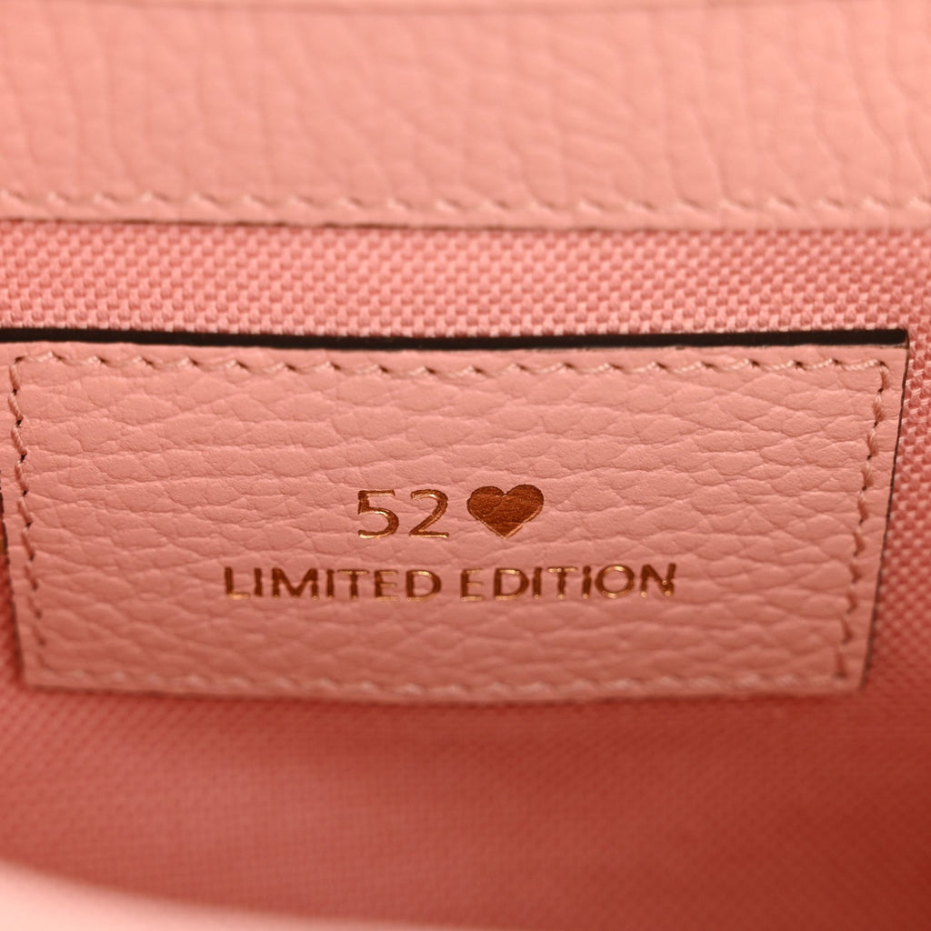 New Denim GG Monogram Calfskin Love Parade Small Jackie 1961 Hobo Light Pink