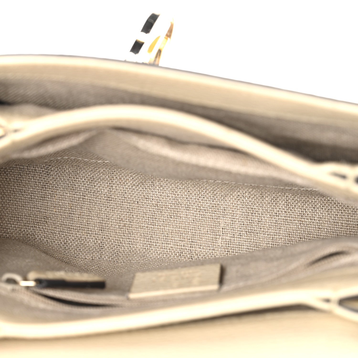 Dollar Calfskin Interlocking G Crossbody Bag Mystic White