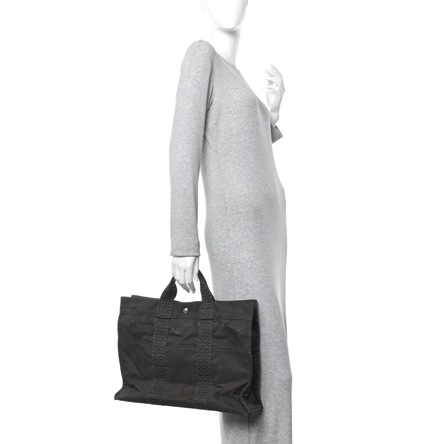 Canvas Herline MM Tote Grey