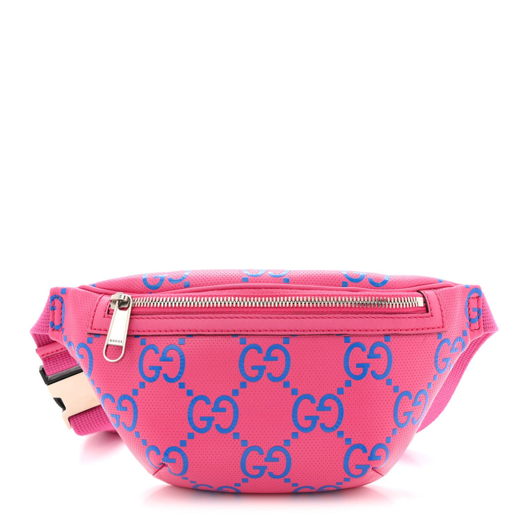 Calfskin GG Tennis Bi-Color Embossed Belt Bag Modern Fucsia Modern Blue