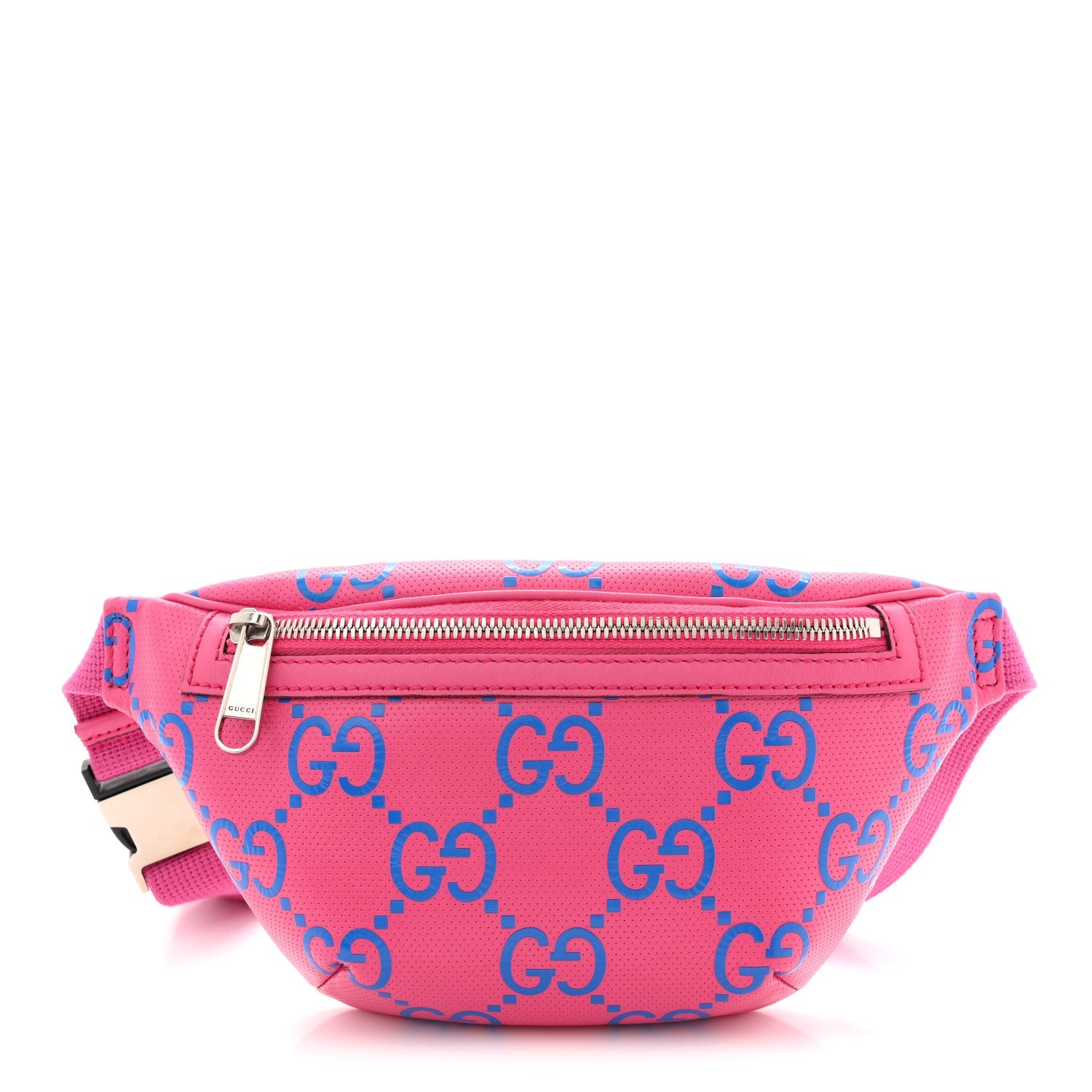 Calfskin GG Tennis Bi-Color Embossed Belt Bag Modern Fucsia Modern Blue