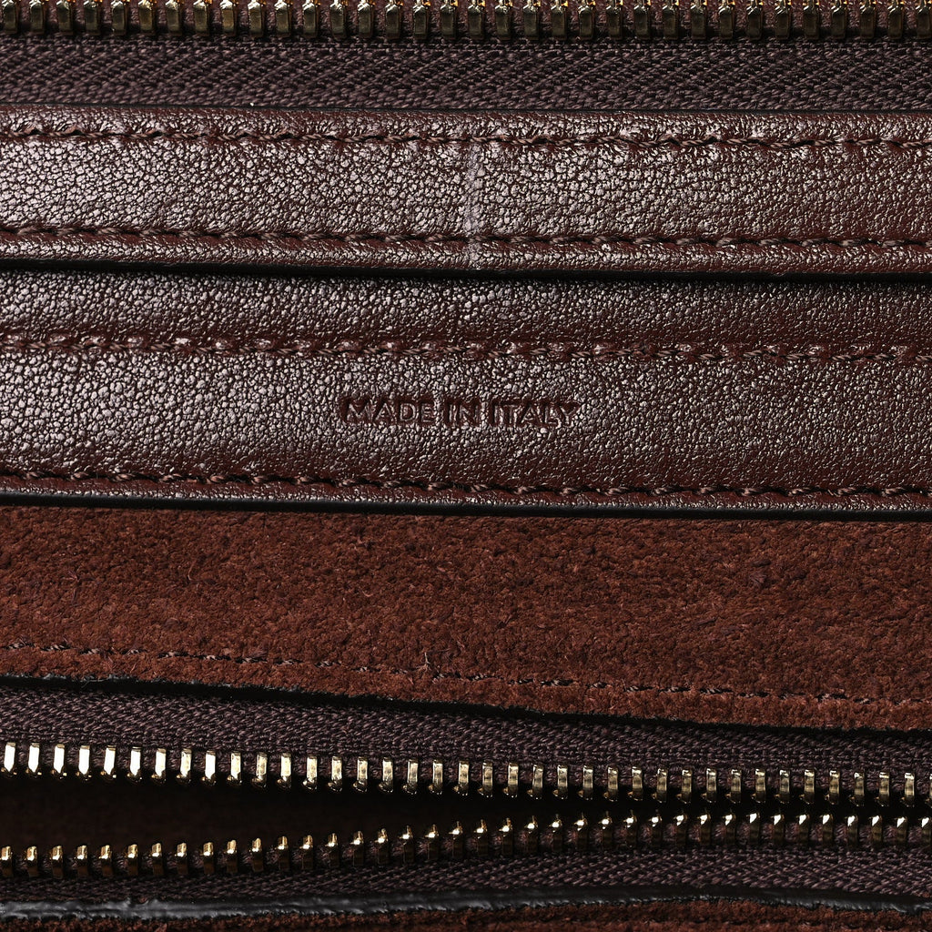 Supple Shiny Lambskin Medium Smiling New Luggage Brick