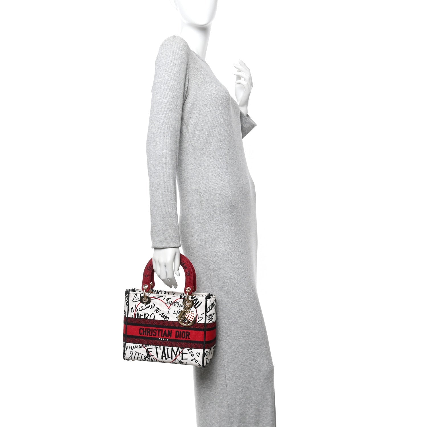 Canvas Medium DiorAmour Graffiti Lady D-Lite Latte