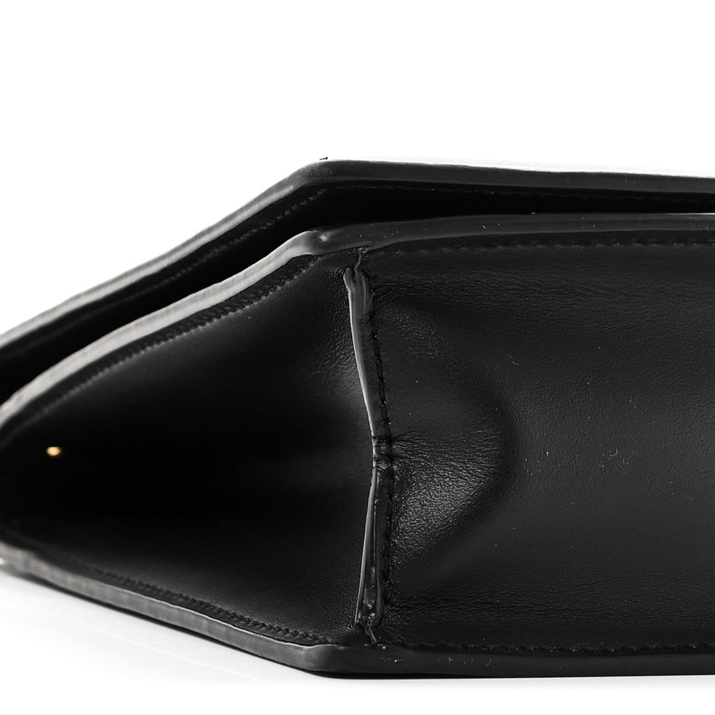 Calfskin DG Logo Flap Crossbody Bag Black