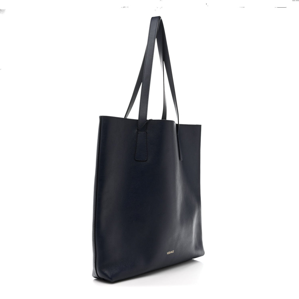 Smooth Calfskin La Medusa Tote Bag Blue