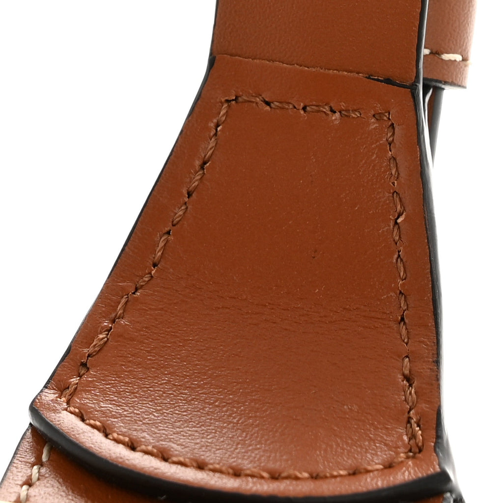 Calfskin Triomphe Canvas Small Heloise Shoulder Bag Tan