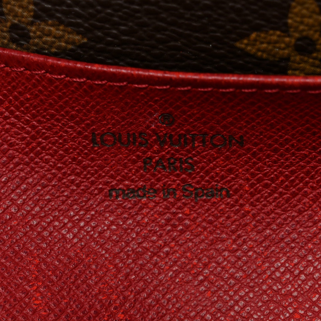 Monogram Emilie Wallet Red