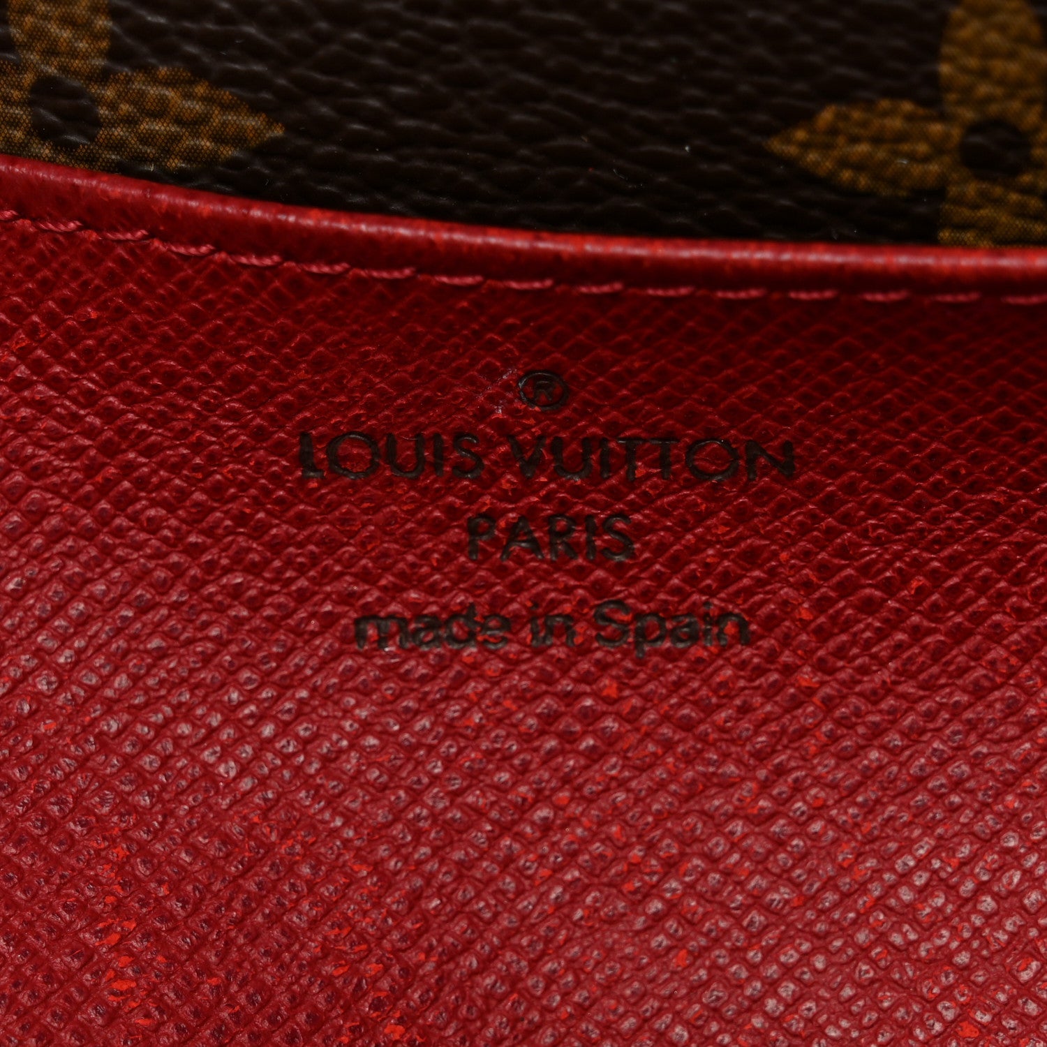 Monogram Emilie Wallet Red