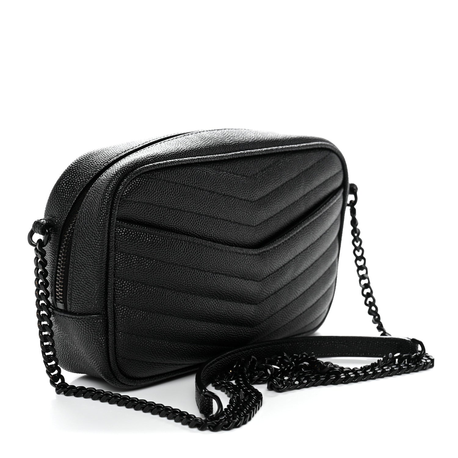 Grain De Poudre Matelasse Monochrome Monogram Mini Lou Camera Bag Black