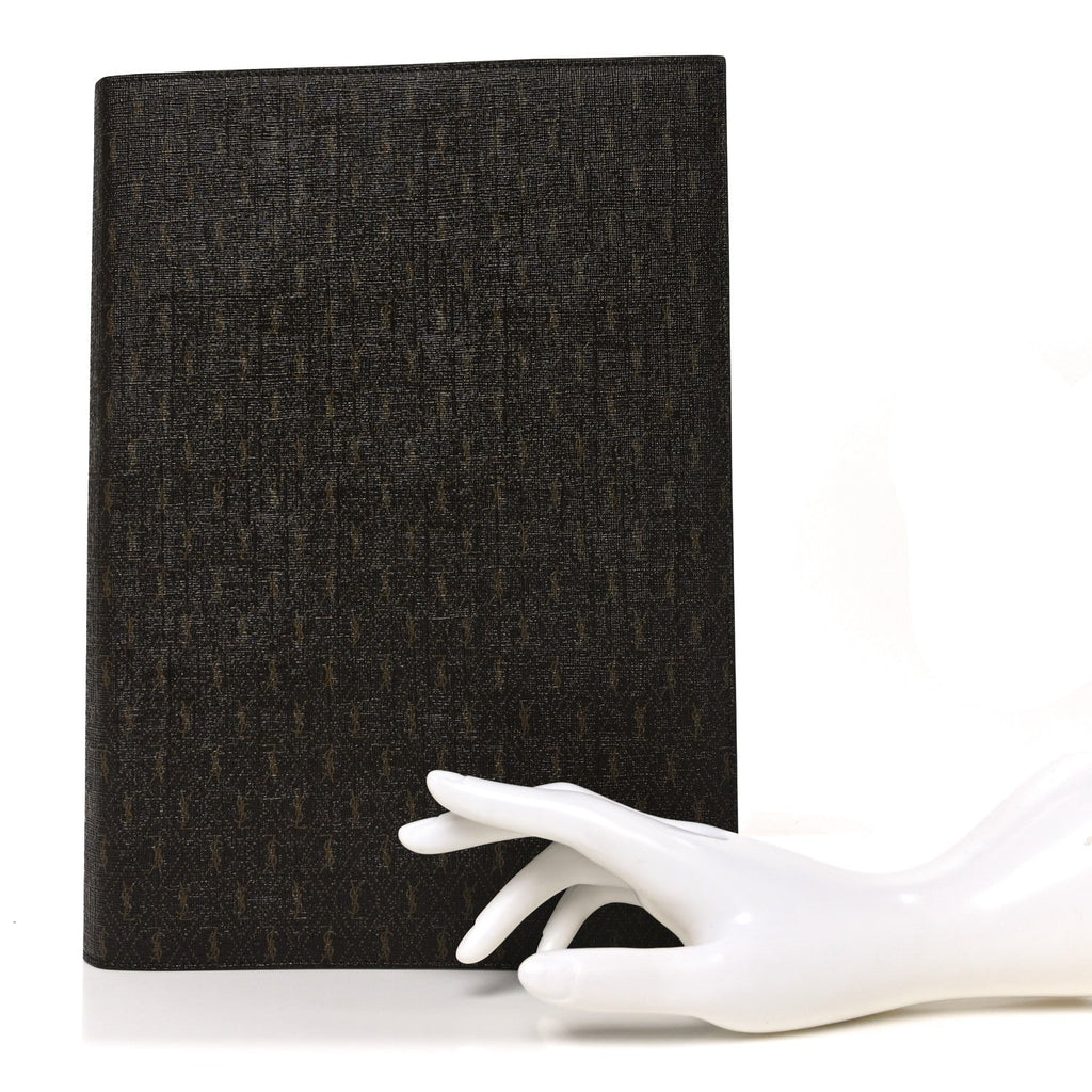 Classic Toile Monogram A6 Agenda Sleeve Chocolate Kaki