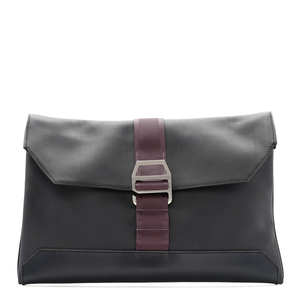 Taurillon Cristobal Vache Hunter Cityslide Clutch Bleu Indigo Raisin