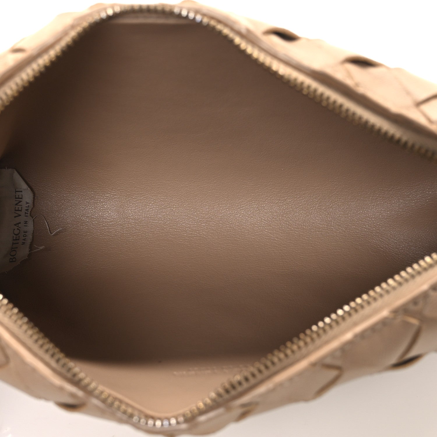 Nappa Intrecciato Nodini Mini Crossbody Almond