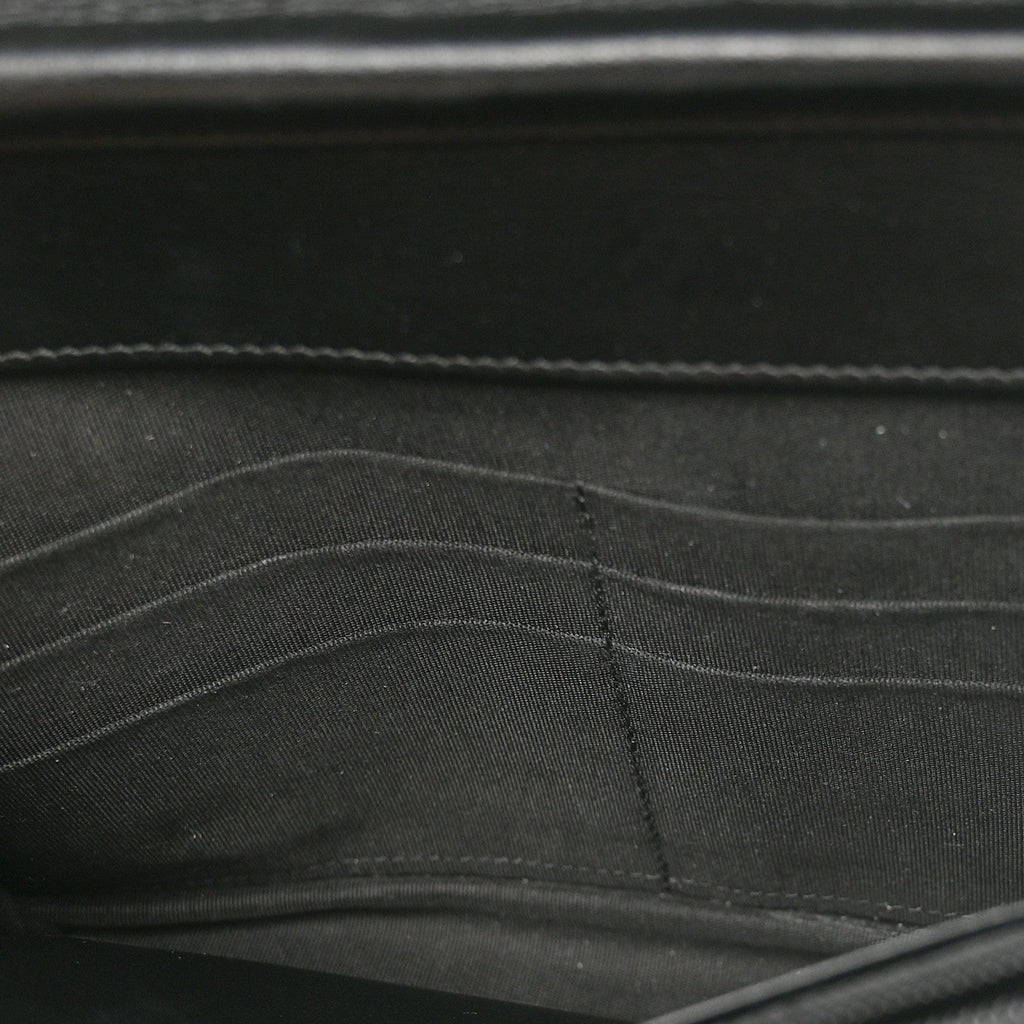 Caviar Quilted Boy Wallet On Chain WOC Black