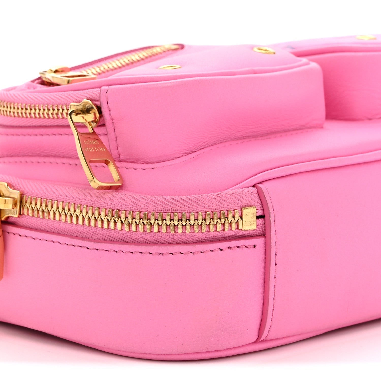 Calfskin Embossed Monogram Vuittamins Utility Crossbody Rose Violet