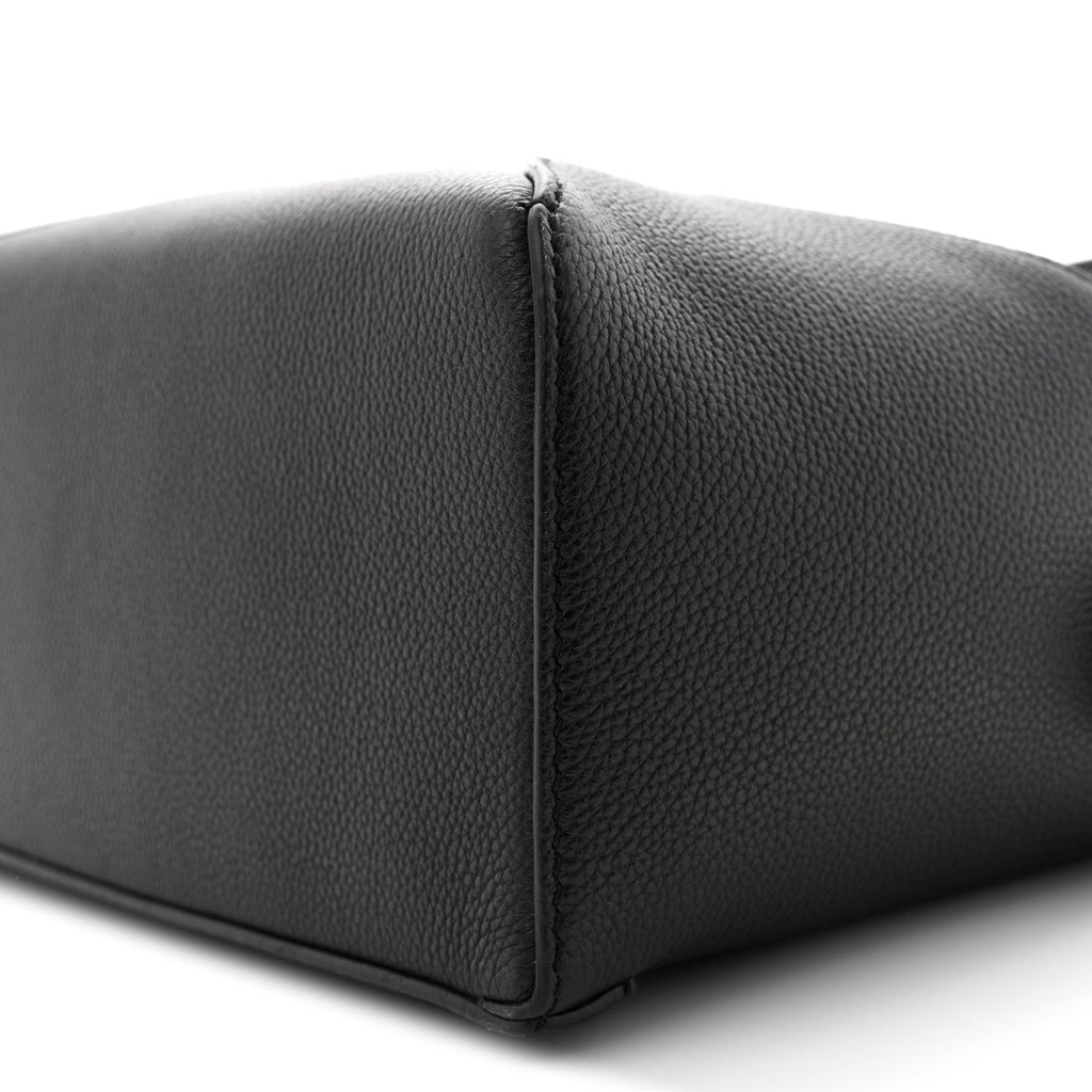 Grained Calfskin Small Puzzle Bag Black