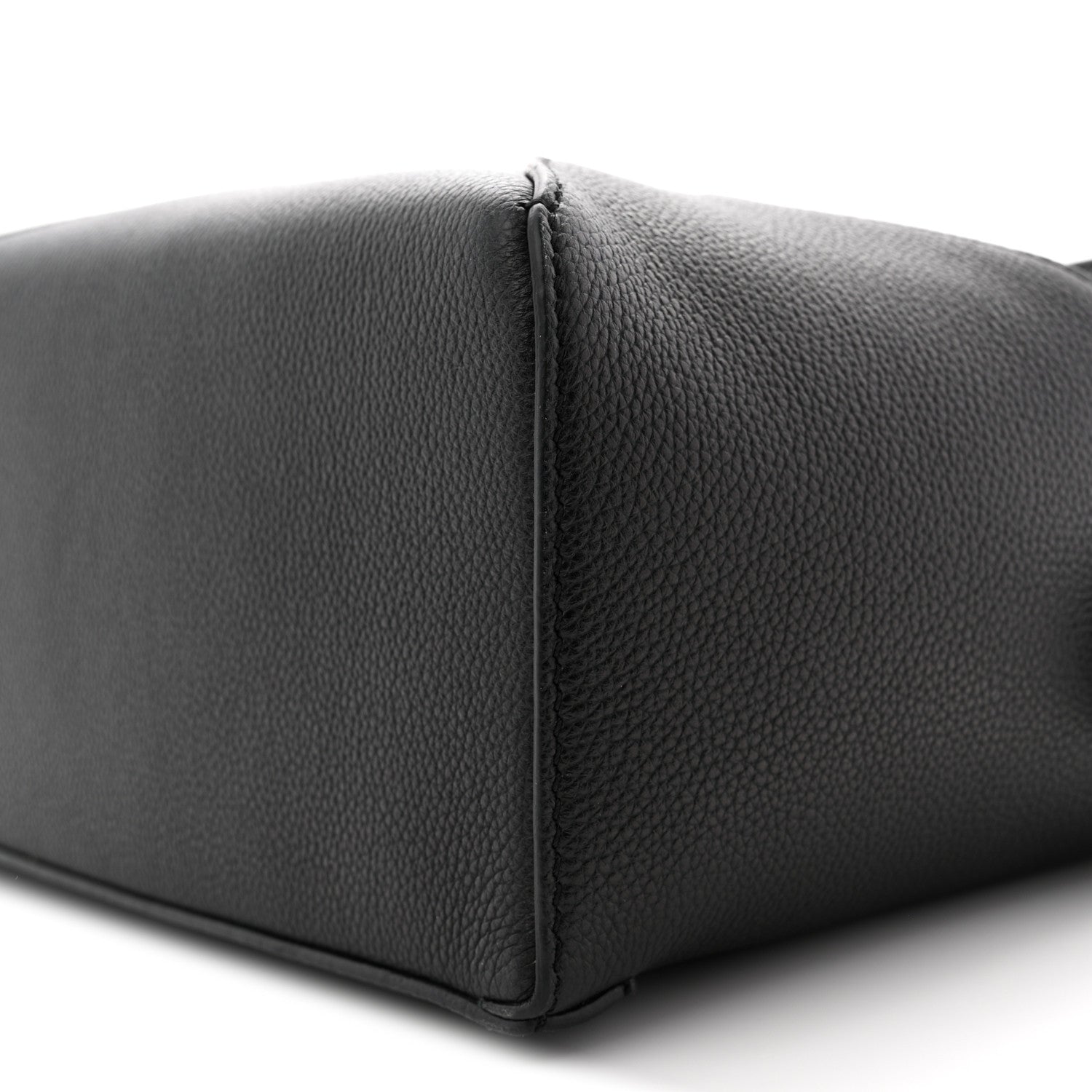Grained Calfskin Small Puzzle Bag Black
